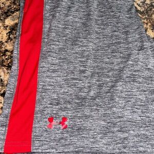 Under Armour Gray and Red Athletic Shorts men’s XL